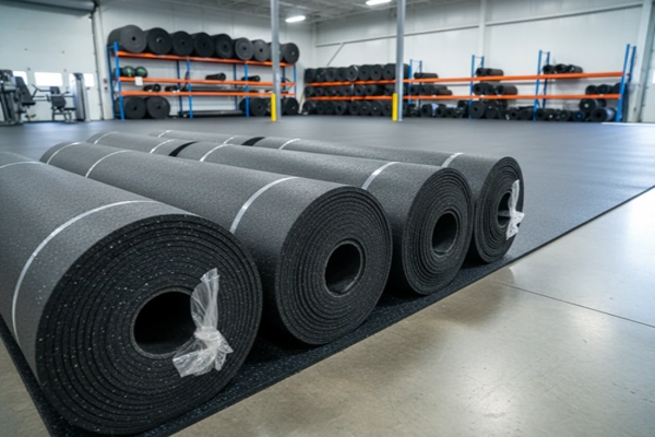 Heavy-Duty Rubber Gym Flooring Rolls